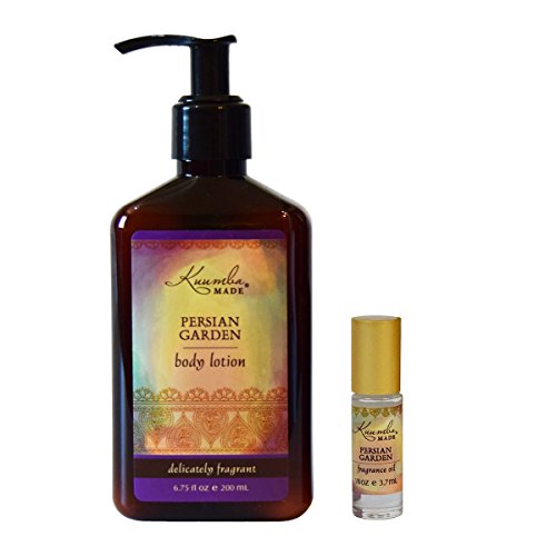 KUUMBA MADE Kuumba Made, Fragrance Gift Set One Persian Garden Fragrance  oil with roll on applicator and One Persian Garden Lotion 6oz, 2 Co