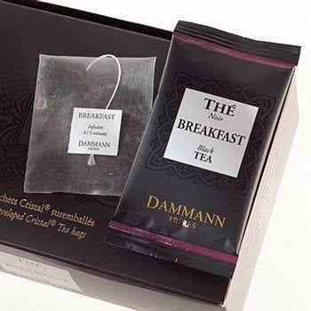 DAMMANN FRERES - BREAKFAST Tea - 24 wrapped crystal envelopped tea