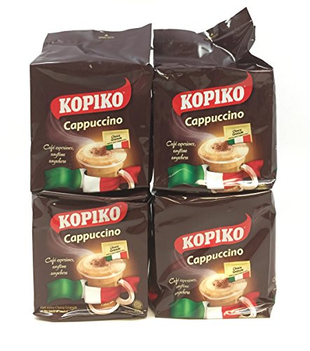 4 Kopiko Cappuccino with Choco Grabules Instant Coffee (4 pack x 10 sachets)