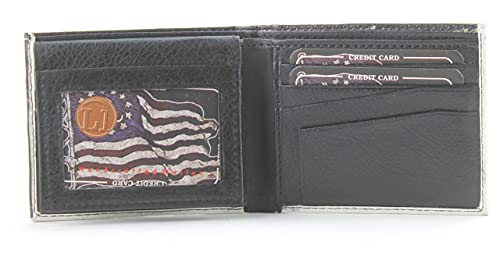 Leather Wallets Bifold for Men with 2 ID Windwows, Men'S