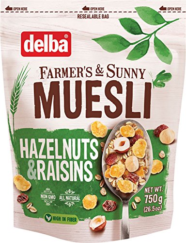 Delba Hazelnut and Raisins Muesli, 26.5 Ounce